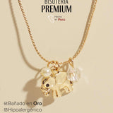 Collar Dorado Dije Elefante Premium